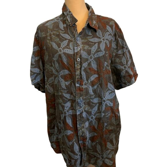 Margaritaville Linen Hawaiian Shirt, Size XL, Men's, 100% Linen - Picture 1 of 4